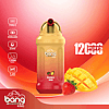 Bang King disposable vape in strawberry mango flavor, featuring a 650mAh battery, 23ml e-liquid, 12,000 puffs, Type-C charging, and 1.2Ω mesh coil.