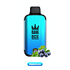 A blue disposable vape device labeled "Bang Box" with a crown logo, featuring images of blueberries and mint leaves, indicating the "Blueberry Ice" flavor.
