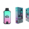 A Bang disposable vape device in a gradient of green and pink with matching packaging displaying the flavor "Blueberry Raspberry" and nicotine warning labels.