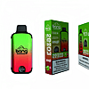 Bang disposable vape with a red and green gradient design, shown alongside packaging that highlights the "Double Apple" flavor and features like "Dual Mesh" technology, nicotine warning label visible.