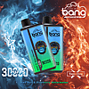 Two colorful vape devices with a gorilla logo are displayed against a background of swirling blue and orange smoke, with text indicating "30000 puffs" and "Red Bull & Blueberry Watermelon."