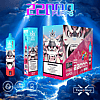 Packaging for a disposable vape product called "Bang Beach Mixed Berry," featuring a fierce cartoon character on the front, with details like "22000 Puffs," "36ml," "Type-C," and "850mAh" visible.