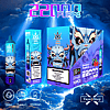 Blue-themed disposable vape packaging featuring a fierce, blue, dragon-like character, labeled "Bang Beach" and "Blueberry Raspberry." It highlights "22000 puffs," "Type-C," "850mAh," and nicotine warning labels.
