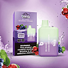Bang BC5000 rechargeable disposable vape in cranberry grape flavor, featuring 5000 puffs, 650 mAh battery, and 13ml e-liquid capacity with a warning about nicotine addiction. The packaging and vape device are displayed against a purple background with images of cranberries and grapes.