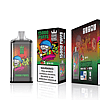 Packaging and device of the "Bang King 15000 Puffs" disposable vape featuring a cartoon zombie illustration and nicotine warning label.