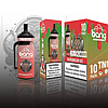 Bang disposable vape packaging featuring "Watermelon Ice" flavor, with a bold gorilla wearing headphones design, and a nicotine warning label.
