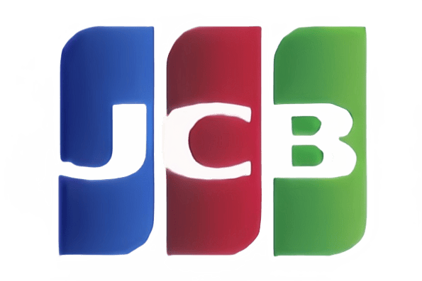 JCB logo with blue, red, and green segments.